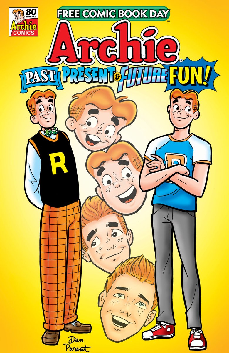 ArchieComics's tweet photo. This year's @Freecomicbook Day release celebrates the past, present and future of Archie!

Available for FREE at participating comic book shops on August 14th! https://t.co/MjPno6c5pE