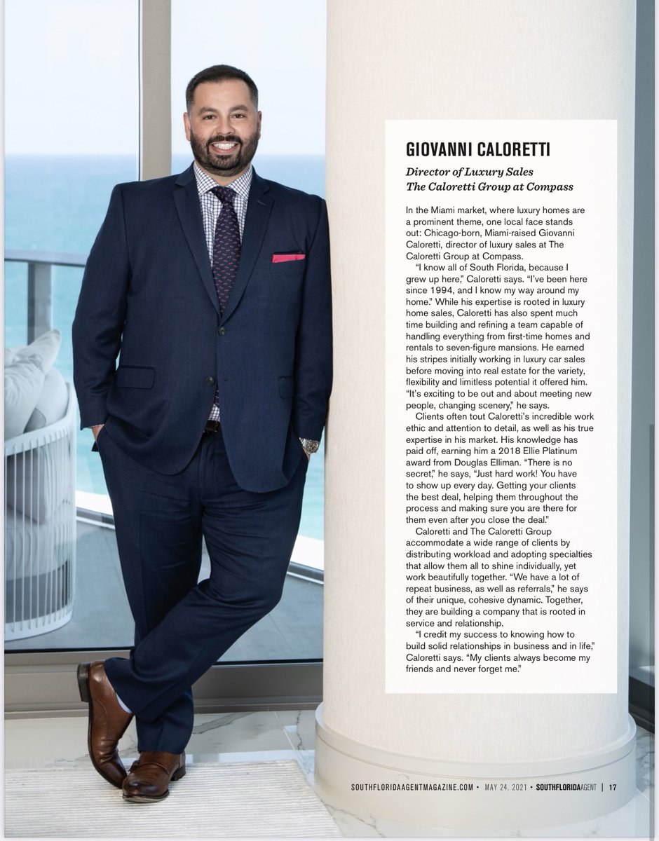 CalorettiGroup's tweet photo. 2021 ωɦσ’ร ωɦσ @southfloridaagentmagazine 

ι cαη’т sαү тнαт ι’vε ғυℓℓү αcнιεvε∂ мү ∂яεαм үεт. ι’м נυsт sтαятιηg тσ εvσℓvε. 

•
•
•
•

#2021 #thecalorettigroup #southfloridaagent #whoswho #cantstopwontstop #diddy #miami #realestate #luxury #luxuryliving #work #nyc https://t.co/urNt6sA4G5