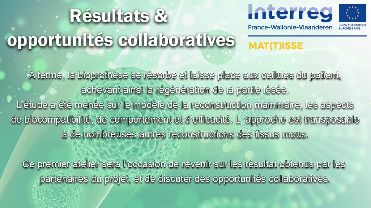 Mattisse_EU's tweet photo. Réservez votre 15 juin 2021 ! Le projet #MedTech @InterregFWVL  Mat(t)isse entre dans sa dernière phase! C’est l’occasion pour les membres du consortium de vous présenter les résultats de cet ambitieux projet de recherche.

👉Inscriptions ici : https://t.co/xNhOSBxdEz https://t.co/drfAjC0wVT