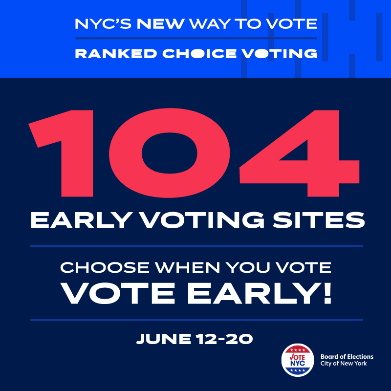 NYC Board of Elections on Twitter "Choose when you vote and vote early