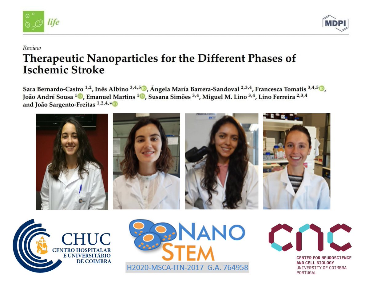 Stroke care and treatment needs to be improved💊 NPs have the potential for better and personalized medicine targeting the different processes in each stroke phase🧠 Wanna now more? Read the last <a href="/CHUC_Hospital/">Centro Hospitalar e Universitário de Coimbra</a> + <a href="/cnc_uc/">Center for Neuroscience and Cell Biology</a> team work at <a href="/Life_MDPI/">Life MDPI</a>: mdpi.com/2075-1729/11/6… #Science