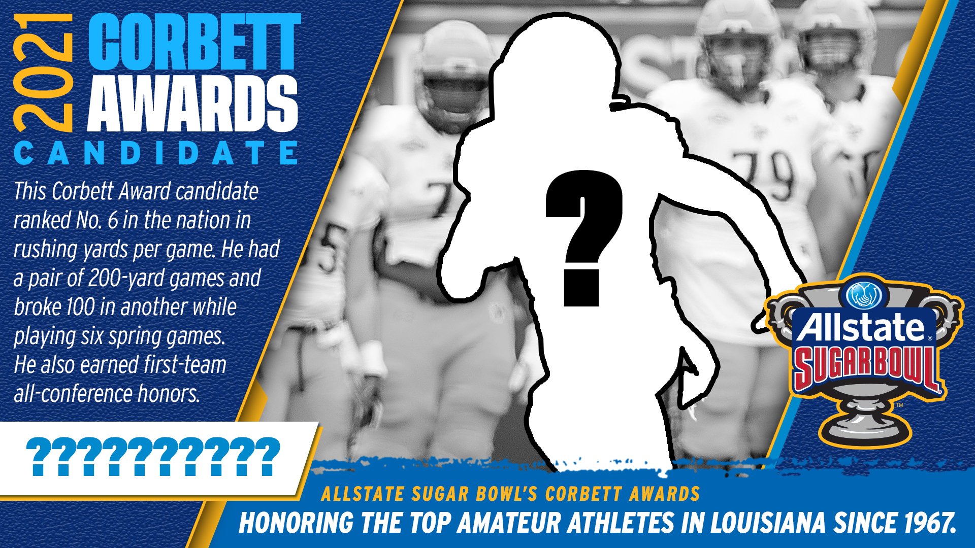 Allstate Sugar Bowl on Twitter "Today's Corbett Award spotlight took