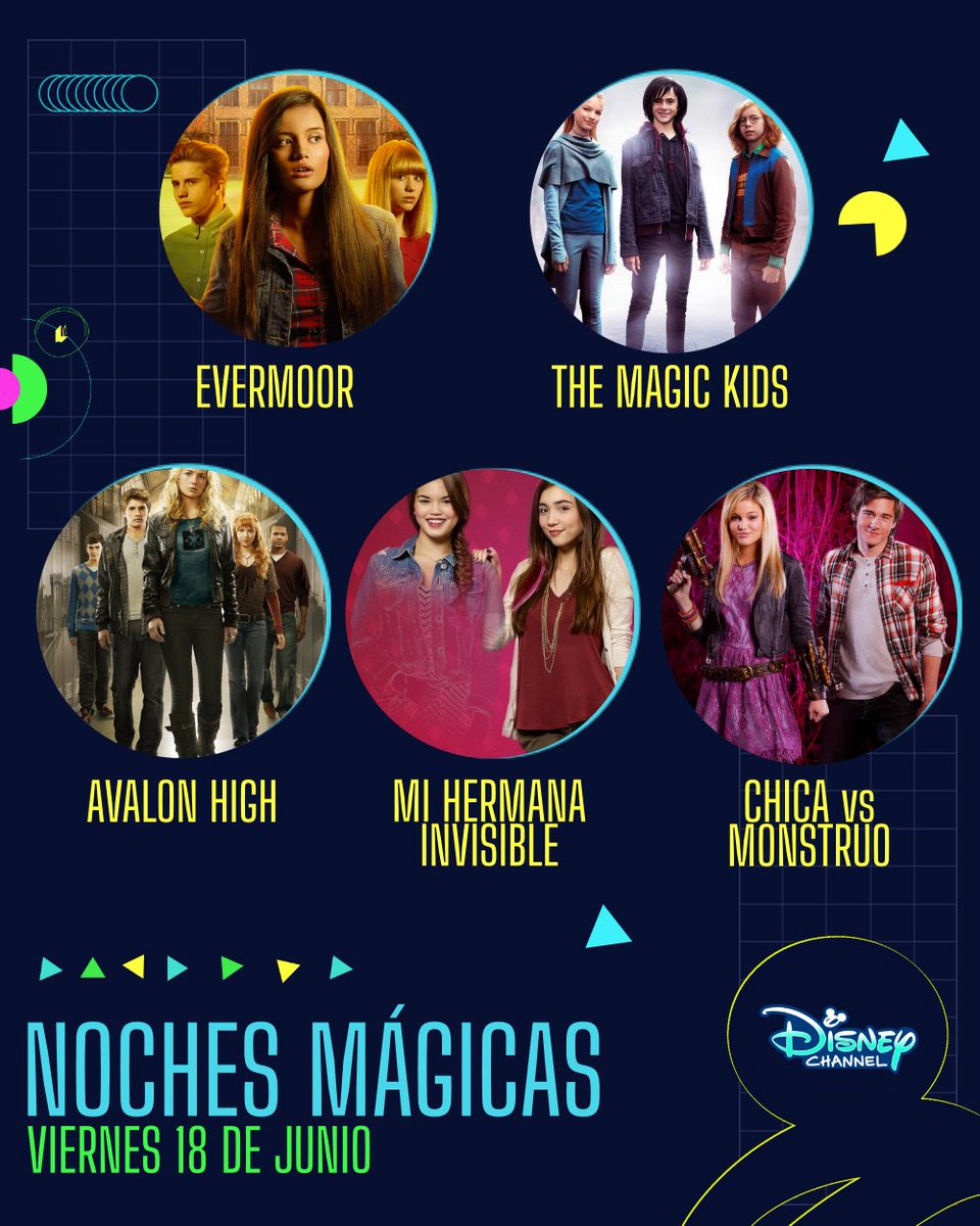mydisneylatino's tweet photo. Los viernes se llenan de magia con las maratones de películas que llegan a #DisneyChannel. No te pierdas #Evermoor, #AvalonHigh, #ChicaVsMonstruo, #Jumanji, #TheMagicKids (Estreno), #LasHermanasVampiro 1 y 2 y #MiHermanaInvisible https://t.co/Qc6QWE4TUC