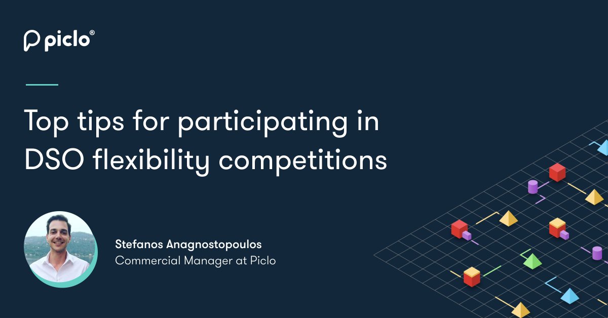 PicloEnergy's tweet photo. In this blog, Commercial Manager Stefanos Anagnostopoulos shares his top tips for Flex Providers participating in DSO competitions and winning flexibility contracts.

https://t.co/DSbgBc0XbQ

DSO qualification deadlines:
➡️ @SPEnergyNetwork: 11 June 
➡️ @ElectricityNW: 2 July https://t.co/0ixXrScz0R