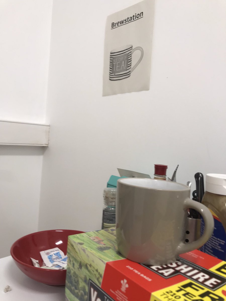 nas_vascular's tweet photo. Just finished morning clinic and as always, we wash our own cups! #brewstation @YorkshireTea https://t.co/dBBWNLkvCY