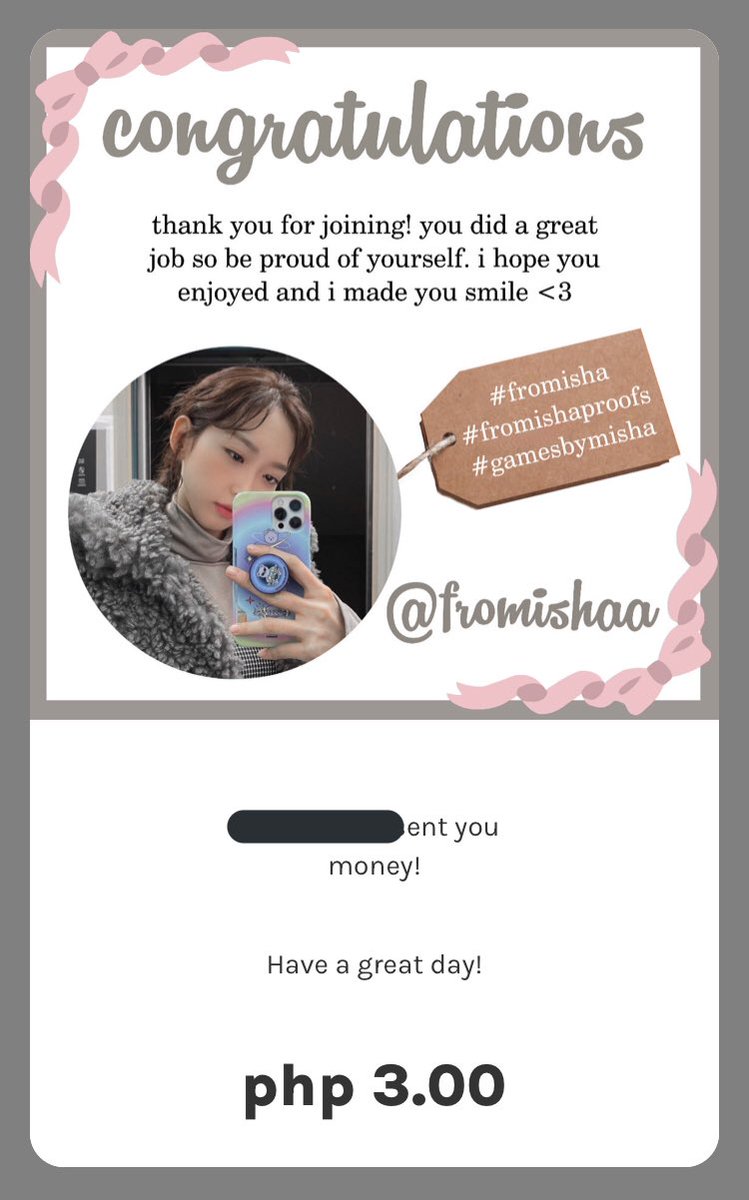 imjunkyue's tweet photo. thank you po π #fromisha #fromishaproofs #gamesbymisha @fromishaa https://t.co/pULPL3E1g6