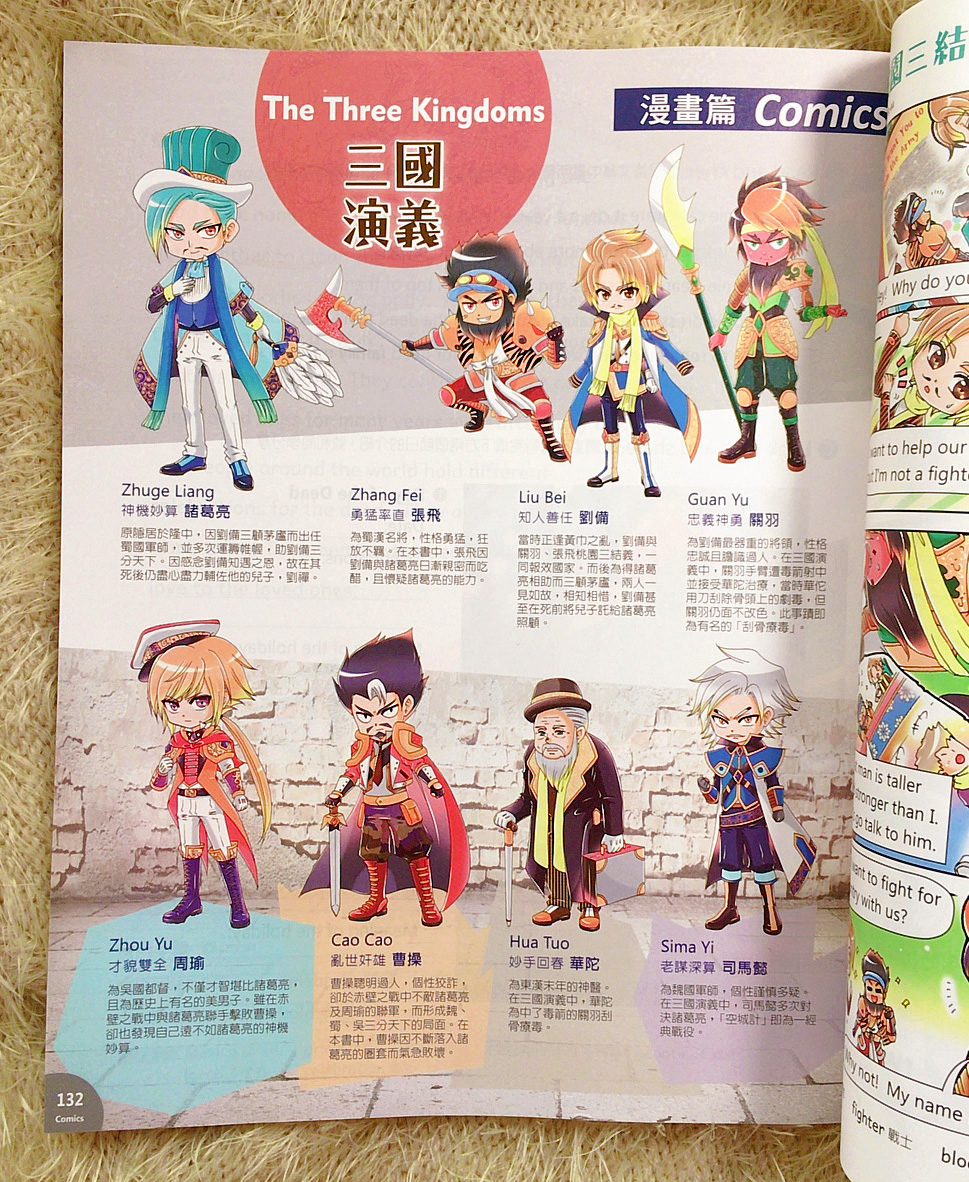 林芳宇fang Yu Lin 三國演義 課本人物設定頁 讀者們都說最喜歡諸葛亮和周瑜的造型呢 O O 這才突然發現課本人設頁 諸葛亮和周瑜被放在最顯眼的位置耶 S O 艸 O 而且貌似比較大w 不知是否是編輯部也最喜歡諸葛亮和周瑜呢