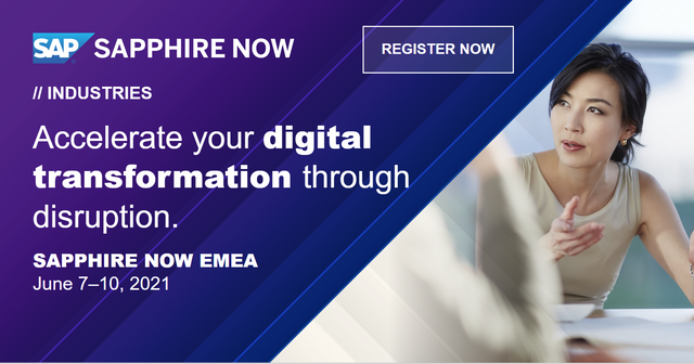 CBrenschede's tweet photo. SAPPHIRE NOW - Accelerate your Digital Transformation through Disruption https://t.co/J9kHGjYXof https://t.co/eOqEEN26G5
