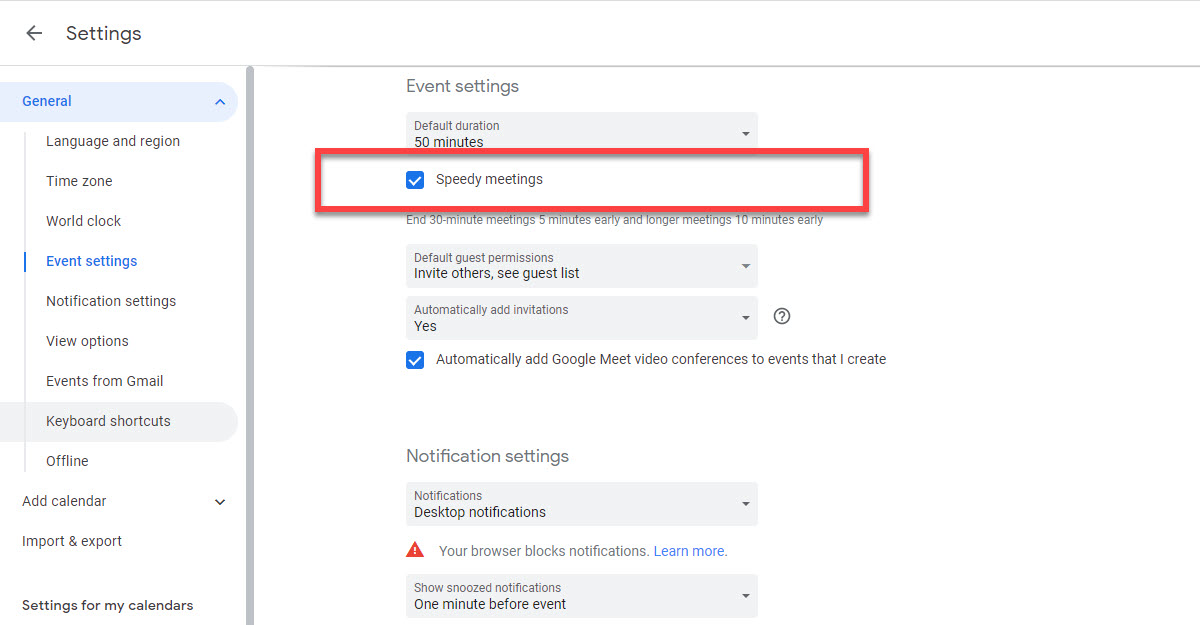 greeneyeits's tweet image. Automatically add free time between Google calendar meetings by following the steps in this post. rebrand.ly/80cwl7j #greeneyeits #maketechsimple #googlecalendar #speedymeetings #addfreetime