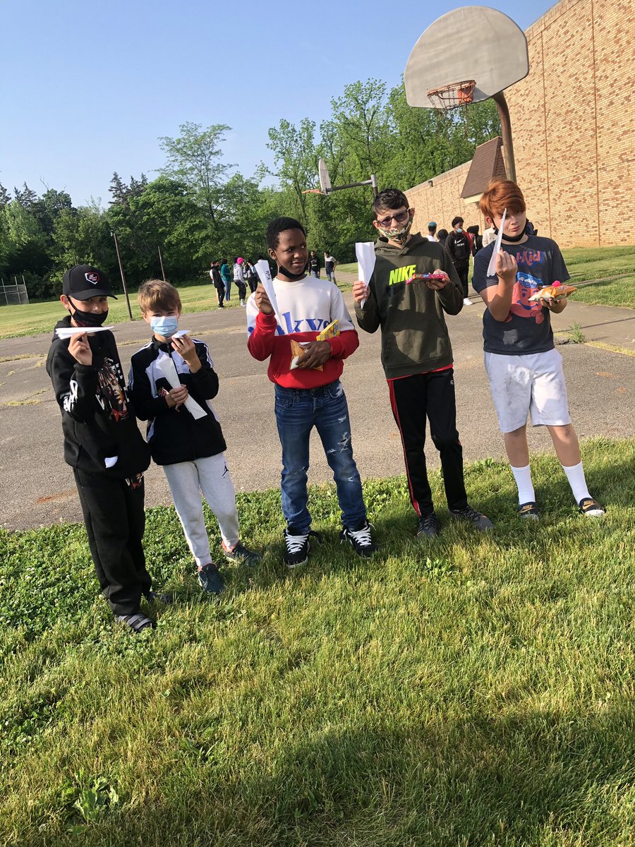 Did you know that today is Paper Airplane Day? Mrs. Centers class made paper airplanes this morning and went outside for a little competition!