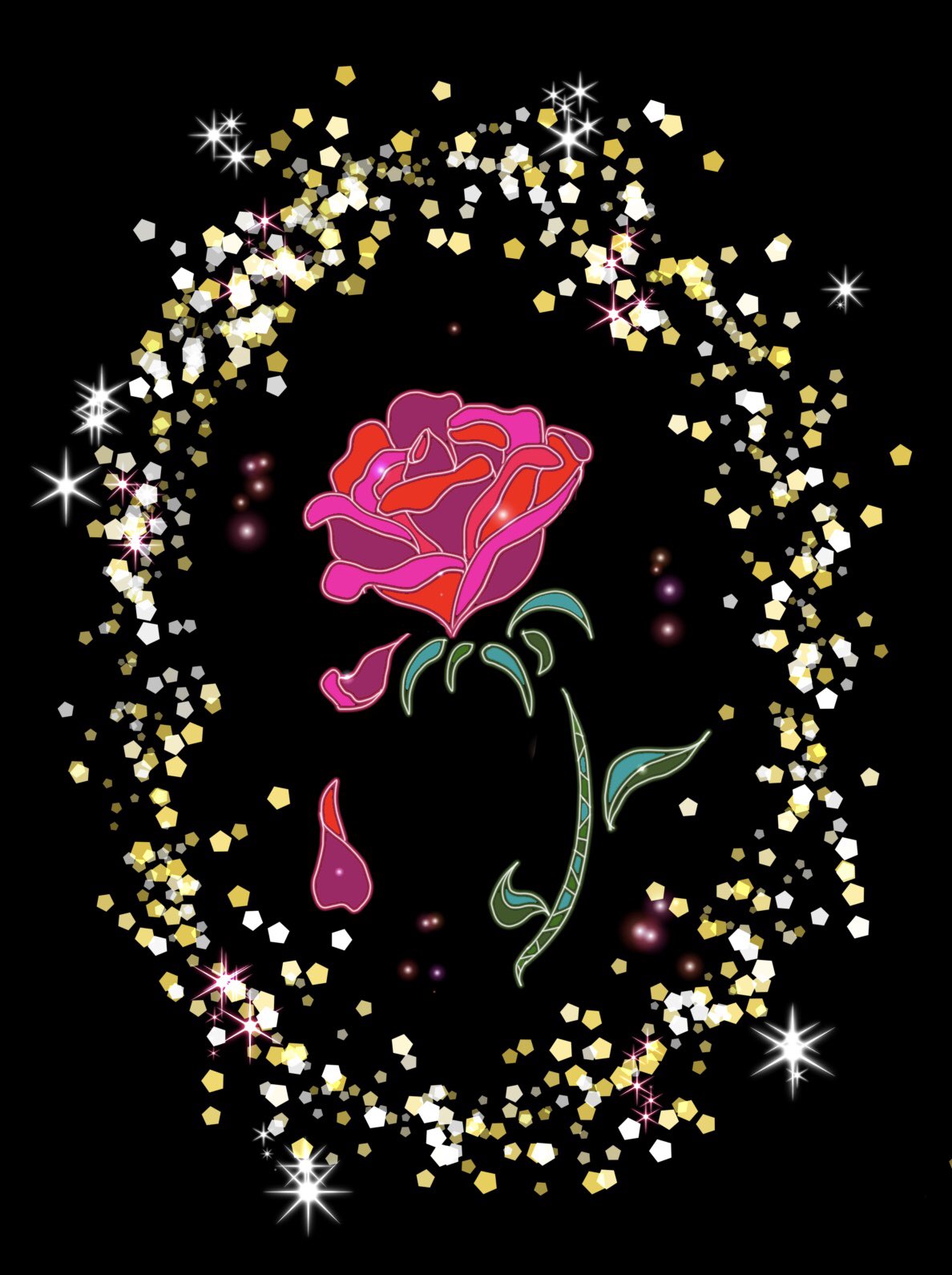 Rootas 美女と野獣 薔薇 イラスト T Co B1sgvraehp Twitter