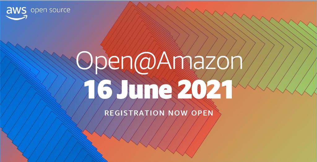 What's up with open source at AWS? Attend Open@Amazon live on Twitch June 16. go.aws/3flc5h2
