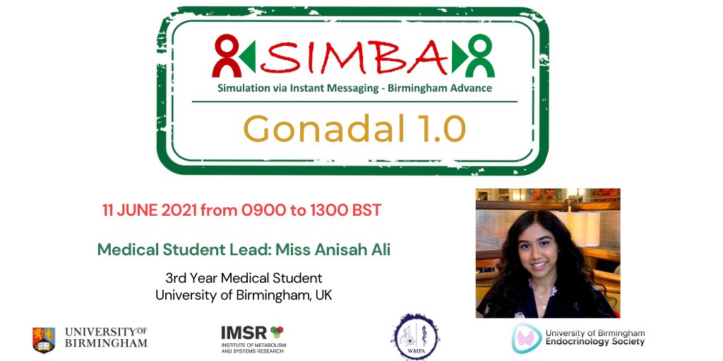 Emily (@e_warmington) on Twitter photo In keeping with @SIMBAsimulation's ethos to encourage leadership, I'm excited to announce <a href="/anisahzali/">Anisah Ali</a>, 3rd year medical student at @unibirm_MDS, as lead for #SIMBA_Gonadal
Anisah will be working with <a href="/ChannaJayasena/">Channa Jayasena</a> and Dr Papanikolaou to deliver innovative simulation training🩺 In keeping with @SIMBAsimulation's ethos to encourage leadership, I'm excited to announce <a href="/anisahzali/">Anisah Ali</a>, 3rd year medical student at @unibirm_MDS, as lead for #SIMBA_Gonadal
Anisah will be working with <a href="/ChannaJayasena/">Channa Jayasena</a> and Dr Papanikolaou to deliver innovative simulation training🩺