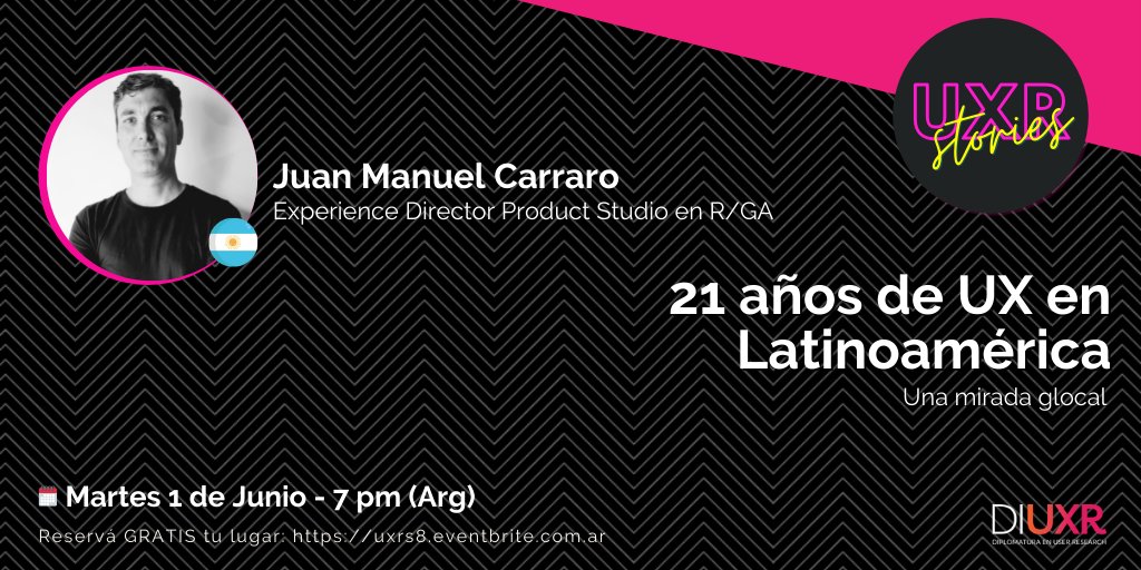 La frutilla del postre para el locro de este soleado 25 de Mayo porteño... ☀️🇦🇷 (al menos en Baires...) Conversamos en vivo con Juan Manuel Carraro el martes que viene, a quiénes vas a invitar?

👉 Reserva gratis tu lugar en > uxrs8.eventbrite.com.ar

#uxr #uxresearch #DIUXR