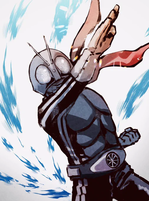 ①仮面ライダー1号/本郷猛
 #特撮版深夜の真剣お絵描き60分一本勝負R 