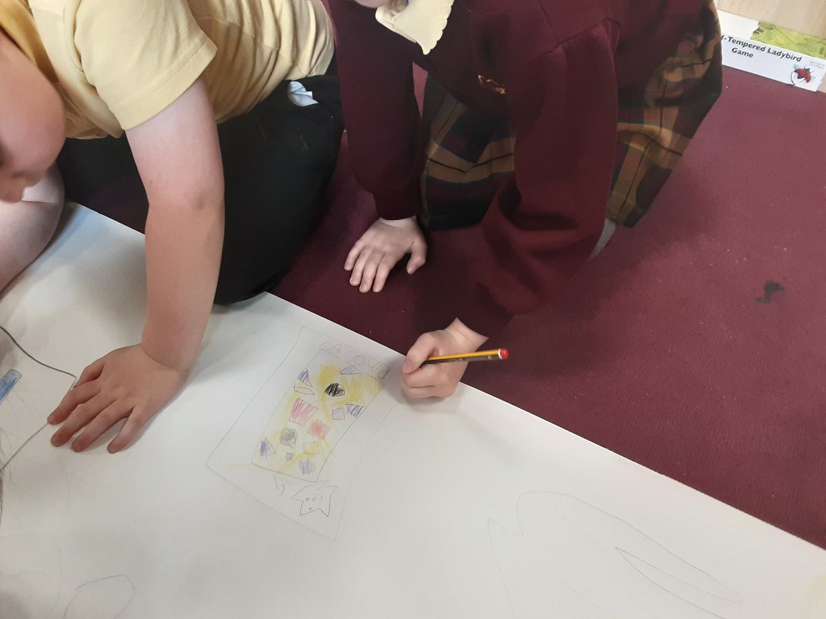 CorngreavesRec's tweet photo. We created our own artwork inspired by Henri Matisse. We especially enjoyed drawing with scissors ✂️ https://t.co/Olw6NgUelT