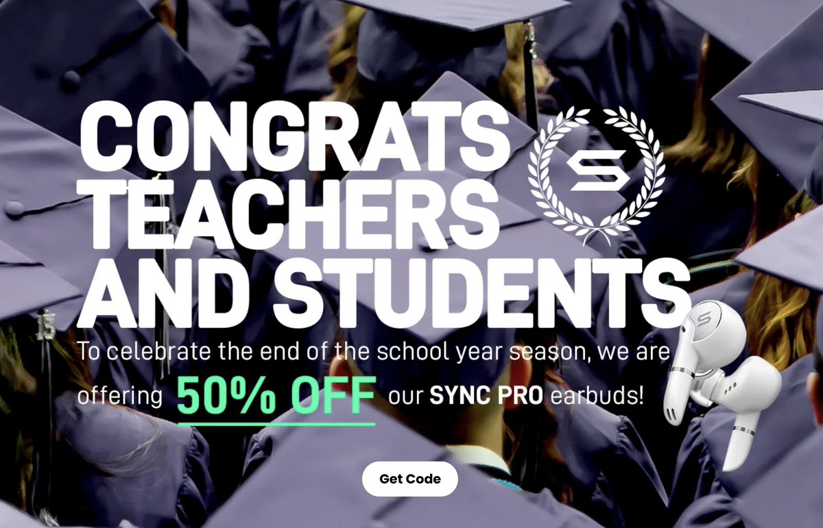 Bizmarkmedia's tweet image. 50% OFF #SyncPro #earbuds

BUY NOW: click.linksynergy.com/fs-bin/click?i…