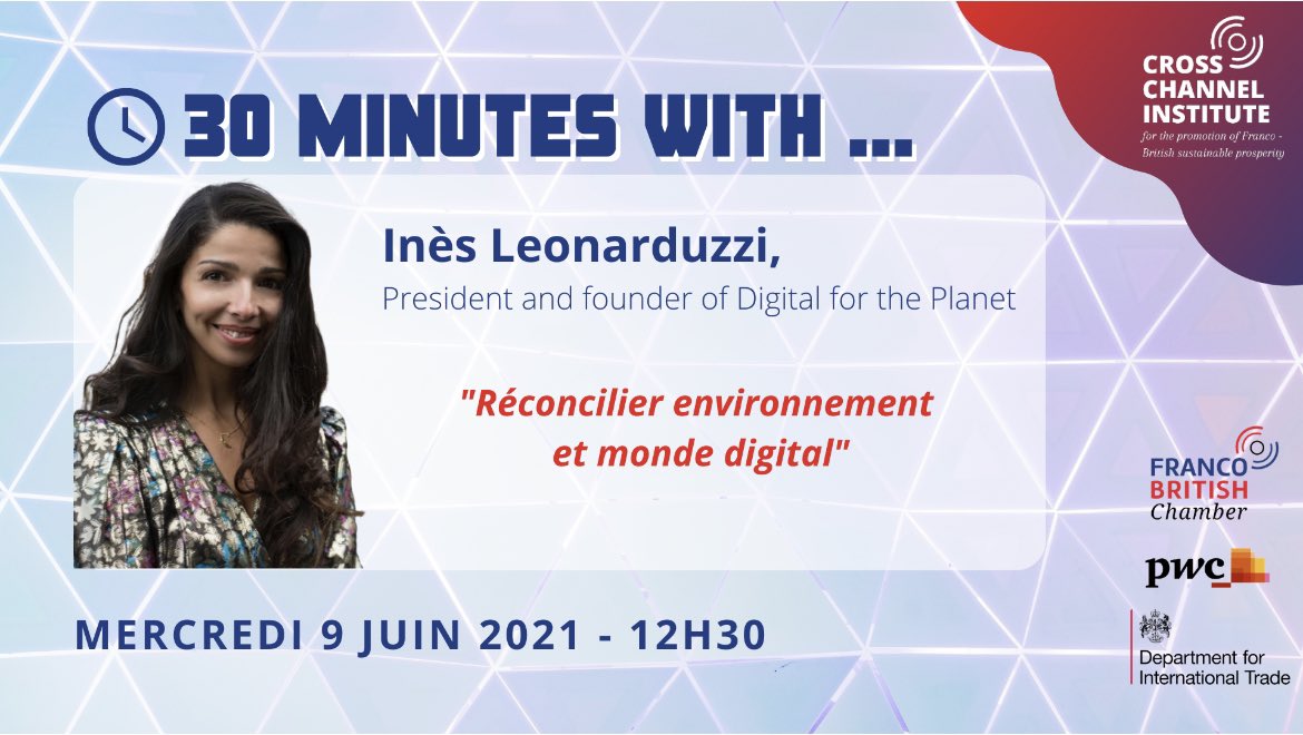 Cross-Channel Institute (@crosscinstitute) on Twitter photo 🗓 A vos agendas ! Le 9 juin, nous aurons le plaisir de recevoir @Inesleonarduzzi (<a href="/DigiForPlanet/">Digital For The Planet</a>) pour 30 minutes sur le #Digital et l’#environnement 🌎🌱🌐
👉🏼 Pour en profiter, inscrivez-vous ici: site.evenium.net/30minutes-with…
<a href="/fbcci/">Franco-British Chamber</a> <a href="/PwC_France/">PwC France</a> <a href="/tradegovukFRA/">UK Department for Business and Trade in France</a> <a href="/cleyaouanc/">Catherine Le Yaouanc</a> 🗓 A vos agendas ! Le 9 juin, nous aurons le plaisir de recevoir @Inesleonarduzzi (<a href="/DigiForPlanet/">Digital For The Planet</a>) pour 30 minutes sur le #Digital et l’#environnement 🌎🌱🌐
👉🏼 Pour en profiter, inscrivez-vous ici: site.evenium.net/30minutes-with…
<a href="/fbcci/">Franco-British Chamber</a> <a href="/PwC_France/">PwC France</a> <a href="/tradegovukFRA/">UK Department for Business and Trade in France</a> <a href="/cleyaouanc/">Catherine Le Yaouanc</a>