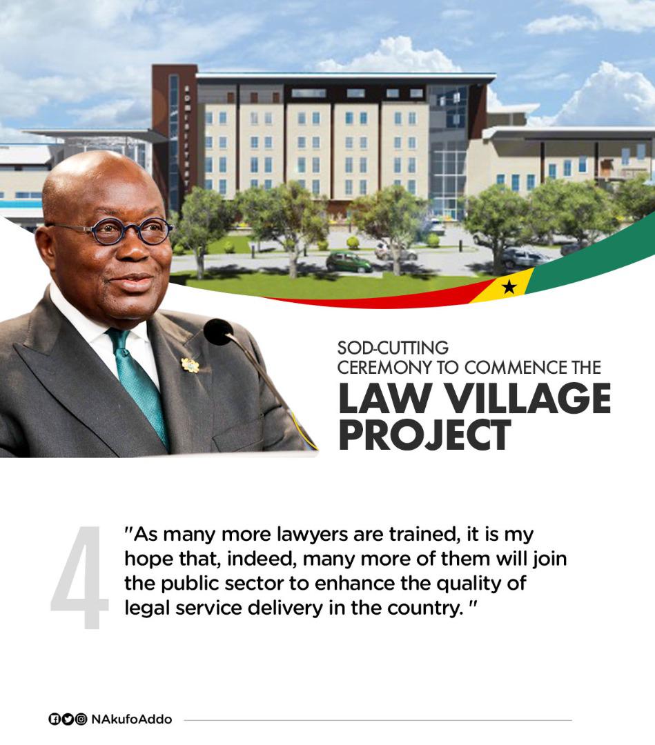 PantherLordGh's tweet photo. On Wednesday, 26th May 2021, H.E @NAkufoAddo cut the sod for the commencement of work for the construction of Phase One of the Law Village Project of the Ghana School of Law. 
#GhanaLawVillageProject 
#ProtectingTheLegacy
#AkufoAddoIsBuildingMore https://t.co/HG4Qjf5ZHW