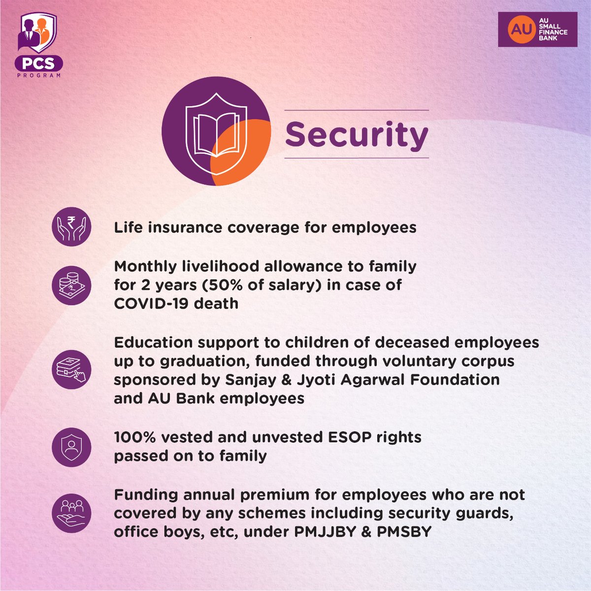 aubankindia's tweet photo. Tough times bring families together. The AU Bank family is standing strong against the pandemic, with an employee-oriented Prevention-Cure-Security (PCS) program that keeps the well-being of our people and their loved ones at the centre of our endeavours in these tough times. https://t.co/8PKMsrofi2