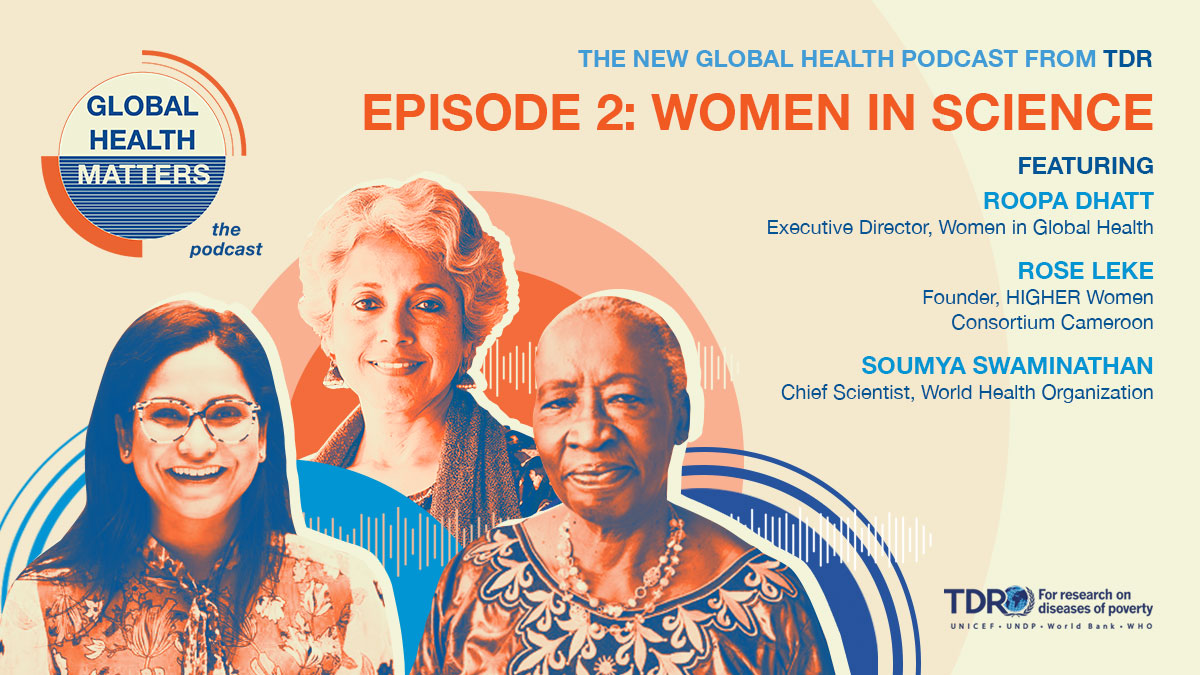 TDRnews's tweet photo. In science, globally, women account for only about 30% of researchers, according to UNESCO. Why is that, and what is being done about it? 

Come find out on episode 2 of #GlobalHealthMatters: https://t.co/AGIACOuxAl

#WomeninScience #WomeninGH #WomenInSTEM https://t.co/hUWGwP95sb