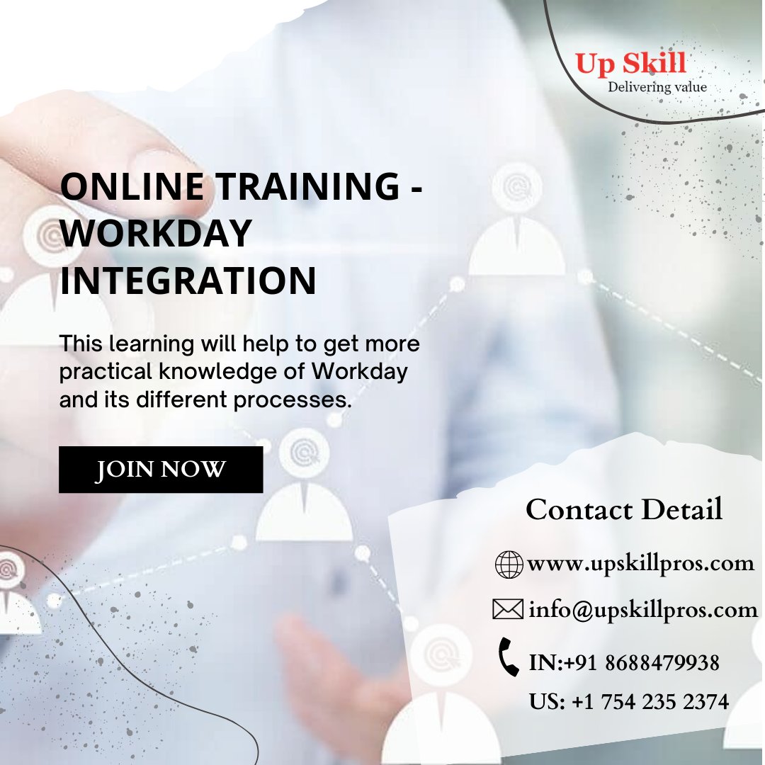 UpSkill14's tweet image. Workday Online Training provides you the best knowledge on Workday and its different aspects by live experts online. To avail of a free demo, call 8688479938 / email us at info@upskillpros.com
#Workday #workdayintegration #Workdayintegrationdemo #Workdayintagrationcareer