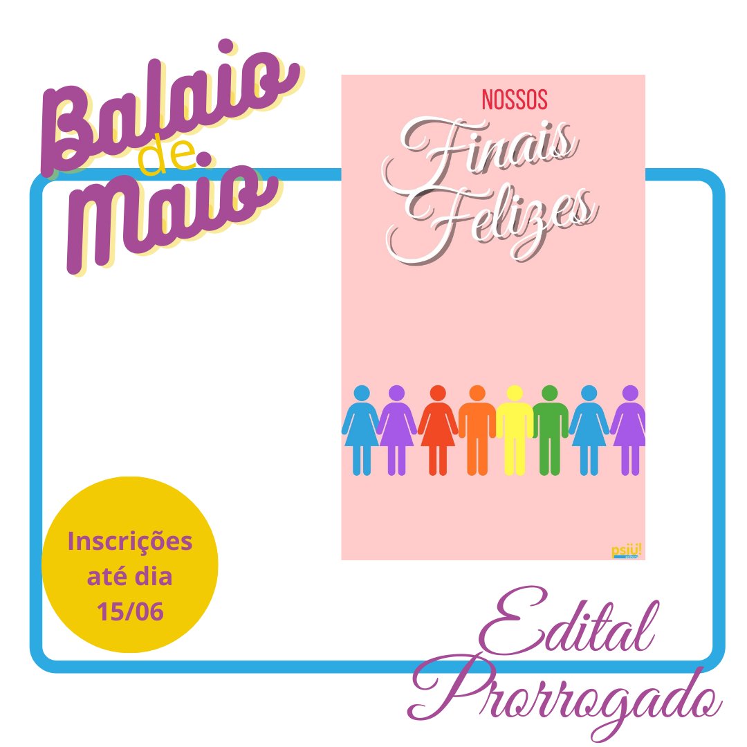 EditoraPsiu's tweet photo. Hey, Psiu!

Para tudoooo que tem edital sendo prorrogado ❤️

Quero um "Final Feliz" para a antologia "Nossos Finais Felizes", você pode se inscrever até dia 15/06 🤭😍

#editorapsiu #editalprorrogado https://t.co/uDMhalAEHF