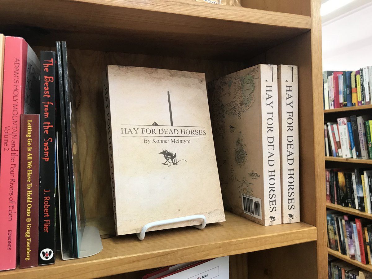 konner_mcintyre's tweet photo. Hay is in the Used Book Emporium! Really cool historic landmark on Main St. Longmont! 
#hay #bookstore #hayfordeadhorses #book #fantasy #author #hustle 
Amazon Link: https://t.co/6BkZk5DiGY https://t.co/B9a5z6EETY