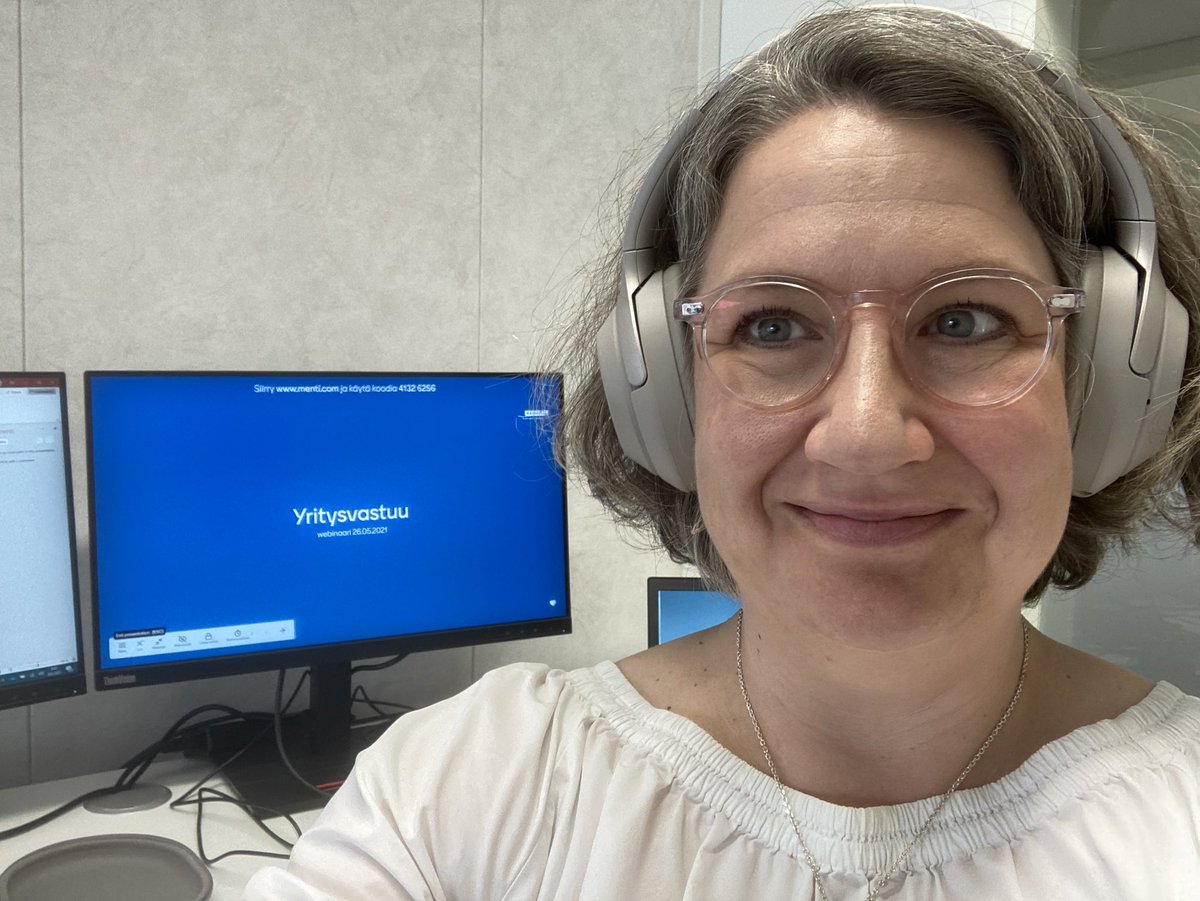 AppuHaapio's tweet photo. Tänään vedettiin Yritysvastuu-webinaari 💪 Ajatuksia kotiinviemiseksi: ”Vastuullisuus on yritysten elinehto.”, ”Vastuullisuus on osa jokapäiväistä työtä!”, ”Vastuullisuus kuuluu kaikille työntekijöille.” Kiitos🤗
#vastuullisuus #yritysvastuu #sustainability #csr https://t.co/bA5OiYxZjH