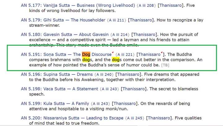 Anti Hindu Buddha and nasty thoughts of buddhists:The undeniable fact is that Buddha indeed compared Brahmins to dogs & concluded dogs were better. Even traditional commentary on the verse says "Buddha comes Dogs to Brahmins and dogs come out better"Follow the  #Thread