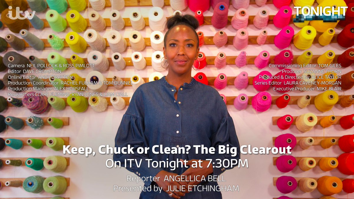 ITVTonight's tweet image. Months of lockdown have prompted many of us to take a long hard look at our surroundings, and tackle the clutter in our homes - but what do we do with all of our unwanted stuff?
 
@AngellicaBell finds out in ‘Keep, Chuck or Clean? The Big Clearout’, on @ITV at 7:30pm. #ITVTonight