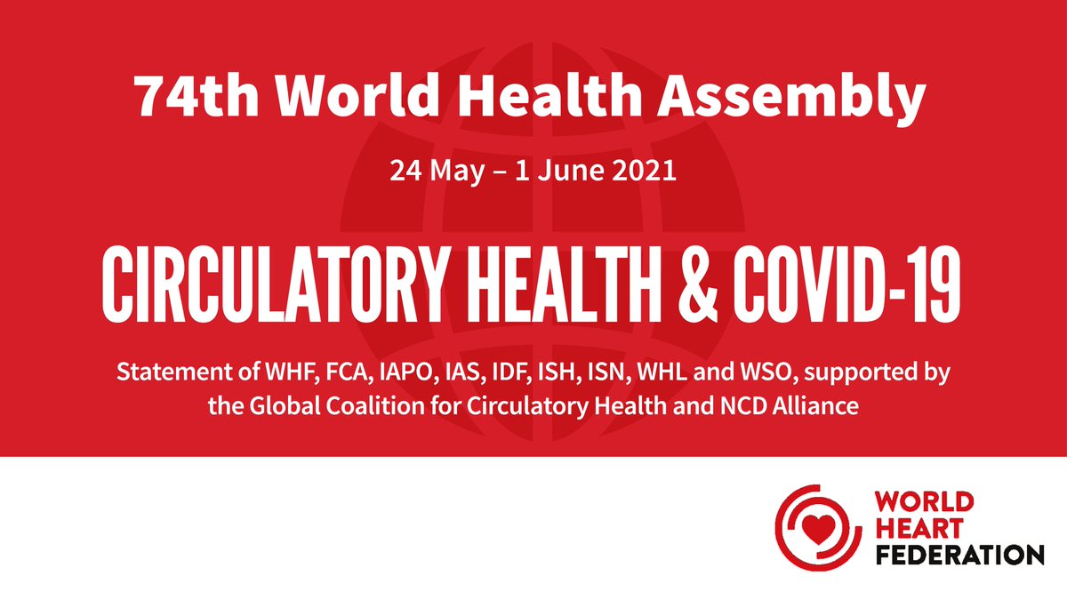 worldheartfed's tweet photo. 🔴 Essential services for #NCDs have been heavily disrupted during the pandemic. 

We call on @WHO Member States to prioritize ongoing prevention, screening &amp; treatment for circulatory conditions in national #COVID19 plans.

Read our #WHA74 statement ➡️ https://t.co/8RtdJhuTL4 https://t.co/tIT1S0WgB3