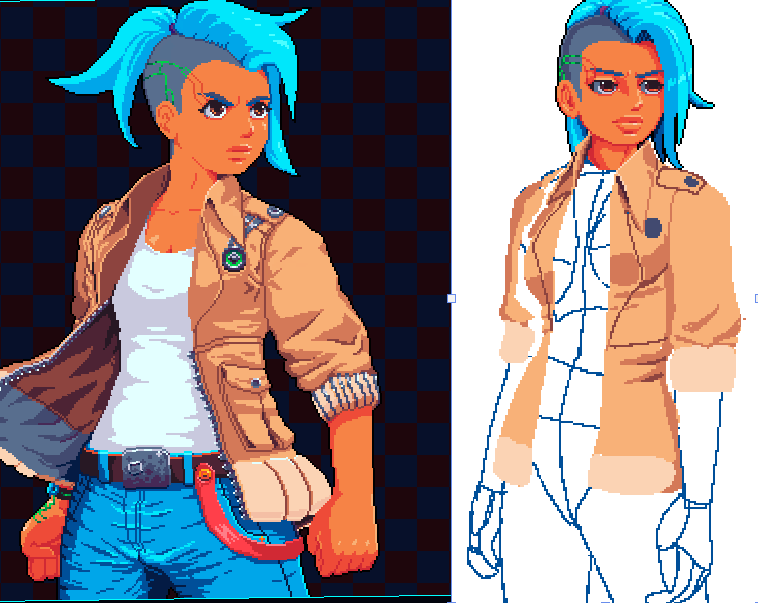 RoadoutGame's tweet photo. Redoing some facesets for a new game feature...  #pixeart #gamedev  #pixel #ドット絵 https://t.co/VdvwZaBMW8