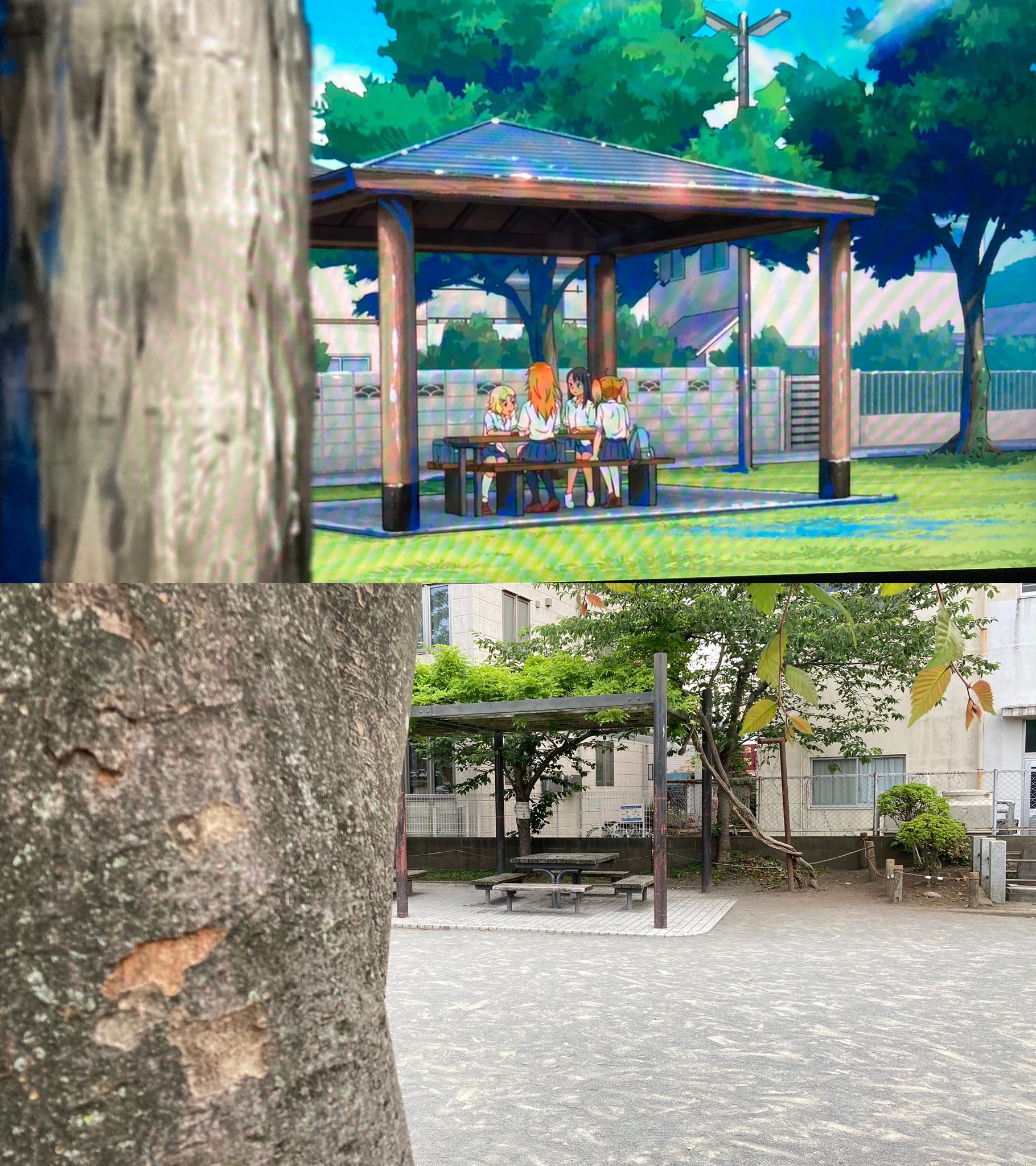 南 風 على تويتر 長瀞さんアニメ7話 桜が本格登場の公園っぽい場所 葉山 逗子界隈に横の道や東屋が作中と同じレイアウトの公園はここしか思いつかないんだけど アニメと現実のディテールがだいぶ違うのでここは合ってる自信無しです イジらないで長瀞さん 長瀞さん