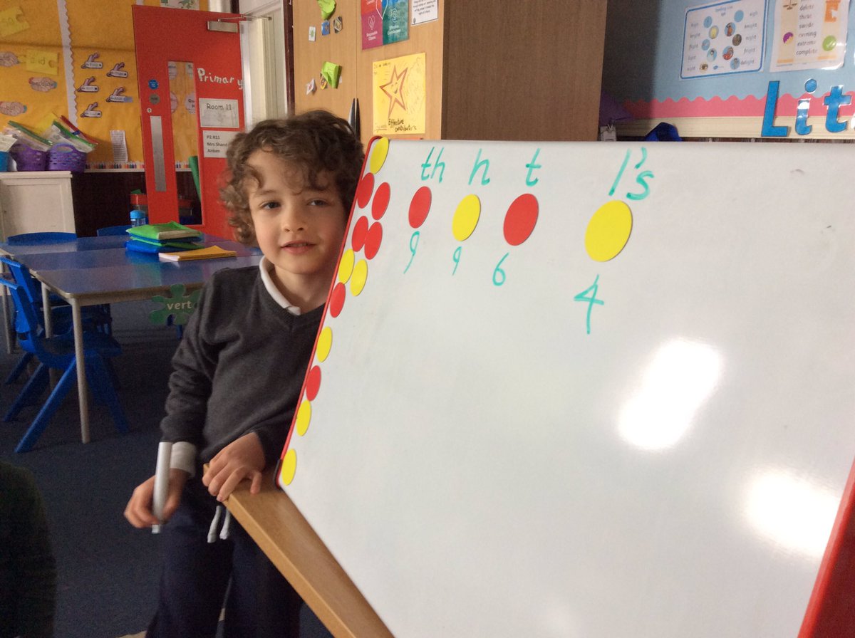 mrs_shand's tweet photo. We are investigating numbers and identifying the value of each digit. We took turns being the teacher. @mrs_shand @SchoolBroomhill https://t.co/iriu999nbV