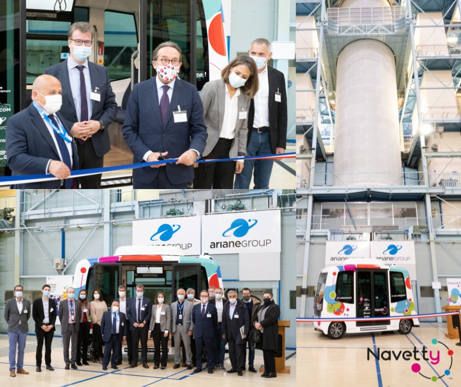 [#NavetteAutonome] #NAVETTY est un service de mobilité sur site représentatif d’une agglomération. Ce démonstrateur R&D piloté par @Vedecom avec @Les_Yvelines @ArianeGroup @Transdev @Easy_Mile sera opérationnel en #FullyDriverless dès 2022  urlz.fr/fKiD