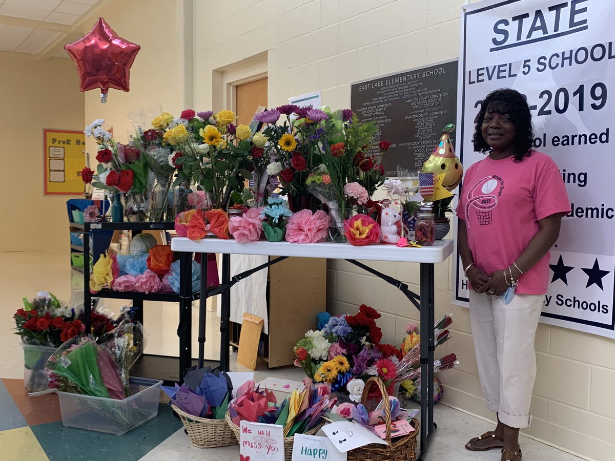 Martha McMillan (@marthacmcmillan) on Twitter photo The students at <a href="/EastLakeES/">East Lake Elementary</a> hosted a flower parade today in honor of Mrs. Lancasterโs retirement. Thank you for your years of service to <a href="/hamcoschools/">Hamilton County Schools</a>, <a href="/HCSMRidge/">HCSMissionaryRidge</a>, our school, and our community. We will miss you! The students at <a href="/EastLakeES/">East Lake Elementary</a> hosted a flower parade today in honor of Mrs. Lancasterโs retirement. Thank you for your years of service to <a href="/hamcoschools/">Hamilton County Schools</a>, <a href="/HCSMRidge/">HCSMissionaryRidge</a>, our school, and our community. We will miss you!