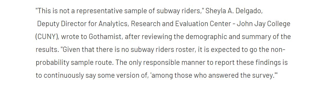 s_nessen's tweet image. Other board stuff underway, Foye cites survey, again, says 75% of customers want to feel safer, and therefore want more police... But experts aren&apos;t so sure about the  methodology of the survey. Another survey finds lower rate of fear of safety: gothamist.com/news/critics-c…