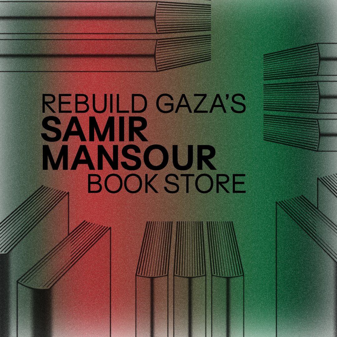 “Forty years of my life were obliterated in less than a second...there are 100,000 books under this rubble.”—Samir al-Mansour, book store owner Please consider donating to rebuild this bookstore in Gaza: ow.ly/JfMn50EVRjU #RebuildSamirMansour @samirbookshop