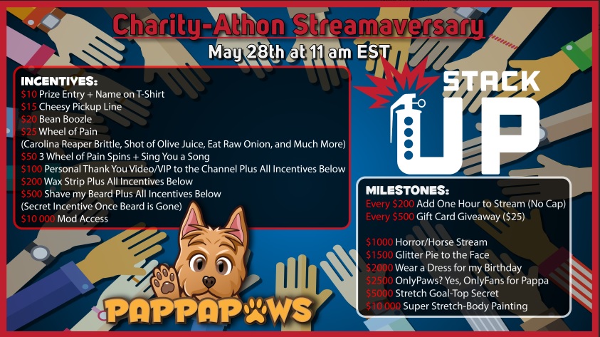 JaykoMorningSho's tweet photo. @PappaPaws will be hosting a charity stream Friday 05/28 in memory of our friend Matt Mann. He will be raising money for mental health awareness and suicide prevention.Go show your support on Friday! #twitchfam #StreamersConnected #VeteranSuicideAwareness #MentalHealthMatters https://t.co/rBSN9MR8CC
