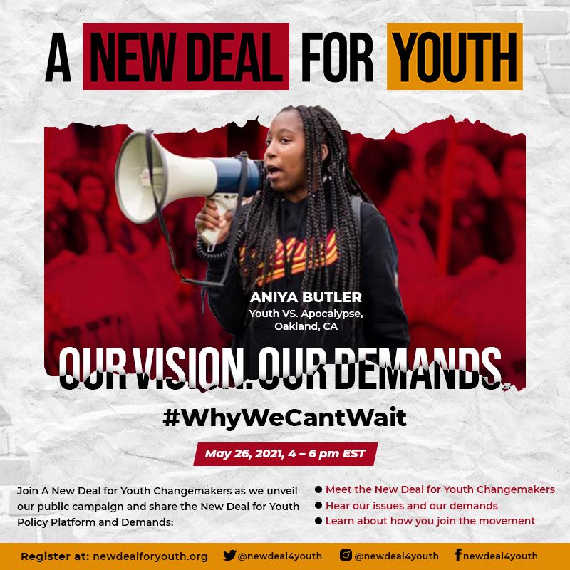 HLuceFdn's tweet photo. Join the launch of the @NewDeal4Youth Policy Platform today at 4pm ET! #YoungLeaders will discuss policy ideas on the issues that most impact their lives. Hear how they aspire to transform systems and advance racial, gender, and social justice. Register: https://t.co/rqL6a9lw3h https://t.co/quXQgQ6BPh