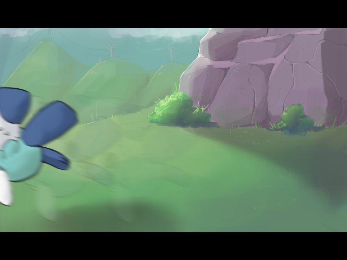 Request:
>Oshawott talking to Emolga through a tin can telephone, while Emolga is flying in the sky!