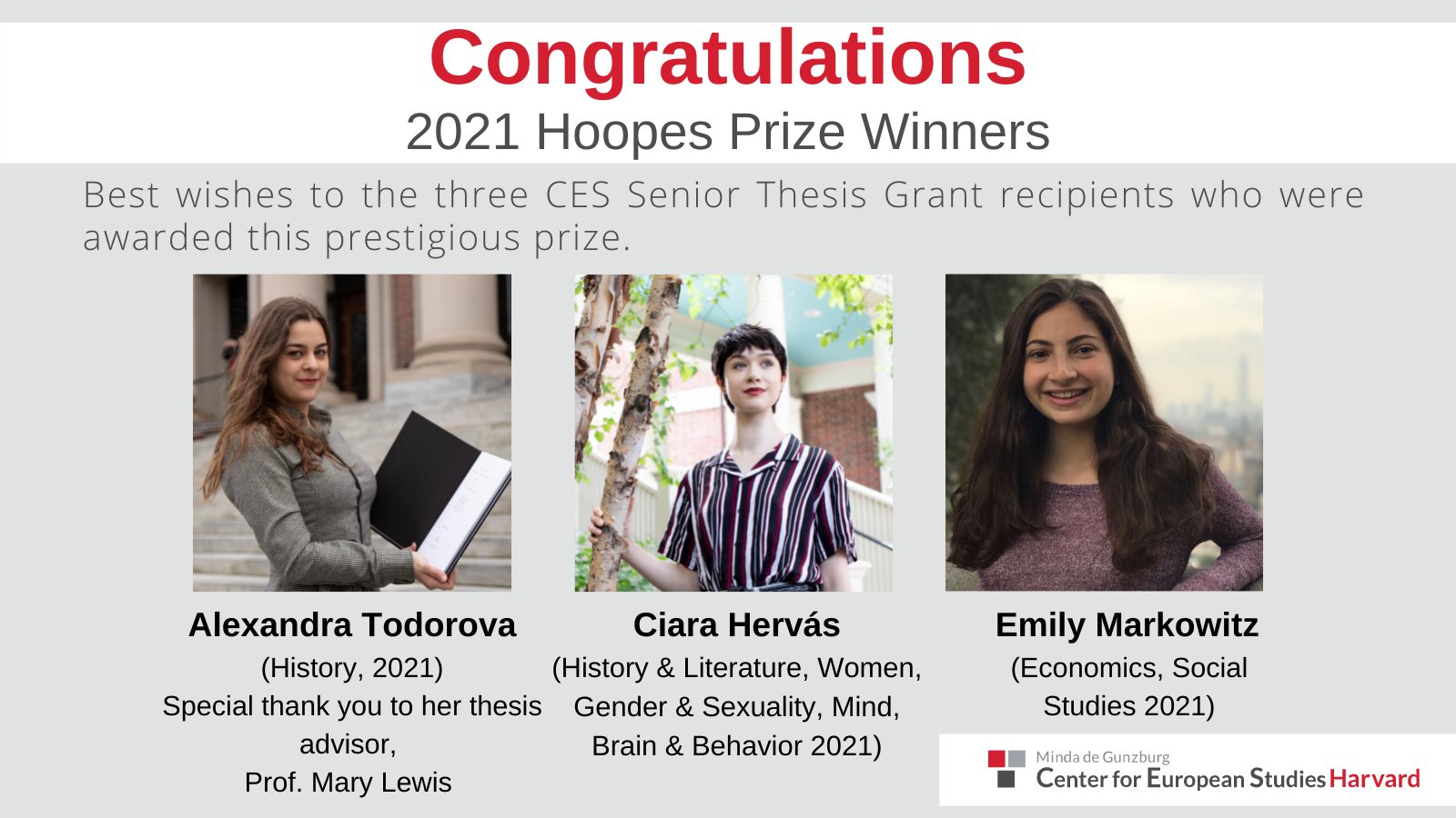 Minda de Gunzburg Center for European Studies on Twitter "Congratulations to Ciara Hervás