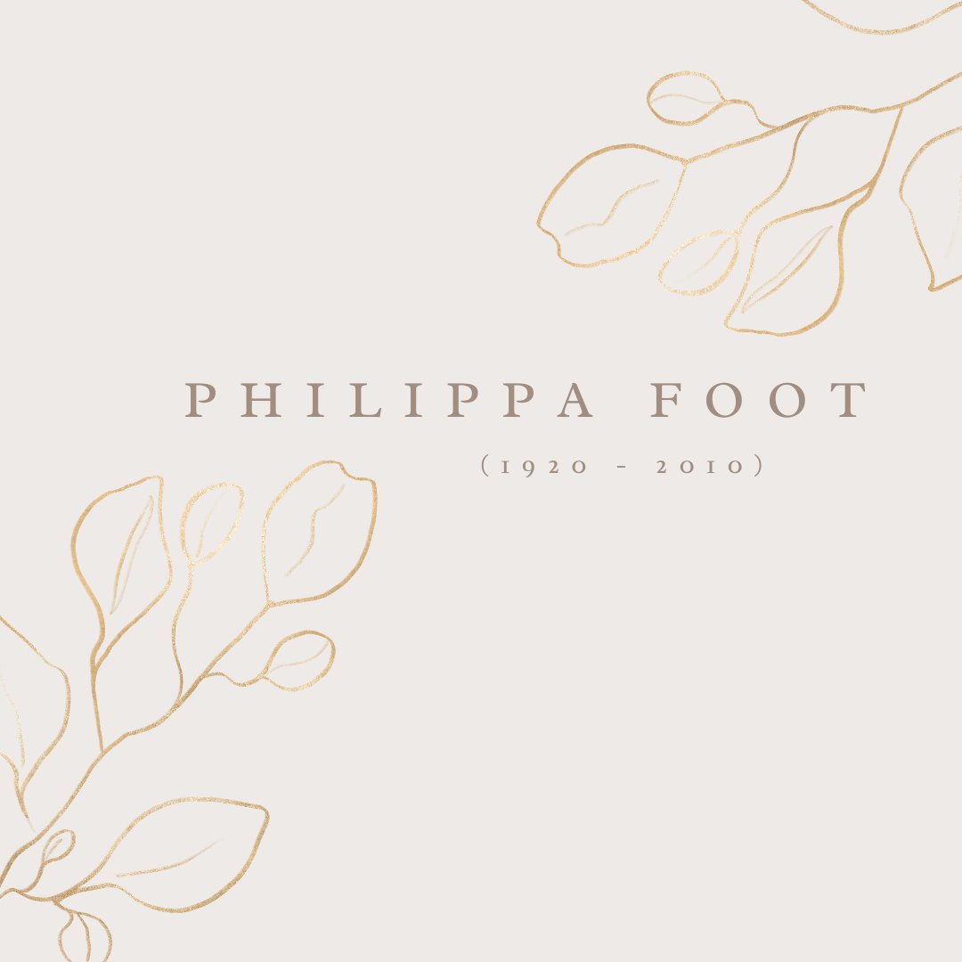 PhilOutreach's tweet photo. Our philosopher of the week is Philippa Foot (1920-2010), one of the original creators of the trolly problem! Foot was an English ethicist and one of the founders of contemporary virtue ethics. Fun fact: Her grandfather was President Grover Cleveland! #bsuPOP #p4c #Philosophy https://t.co/v5NTa60vAd