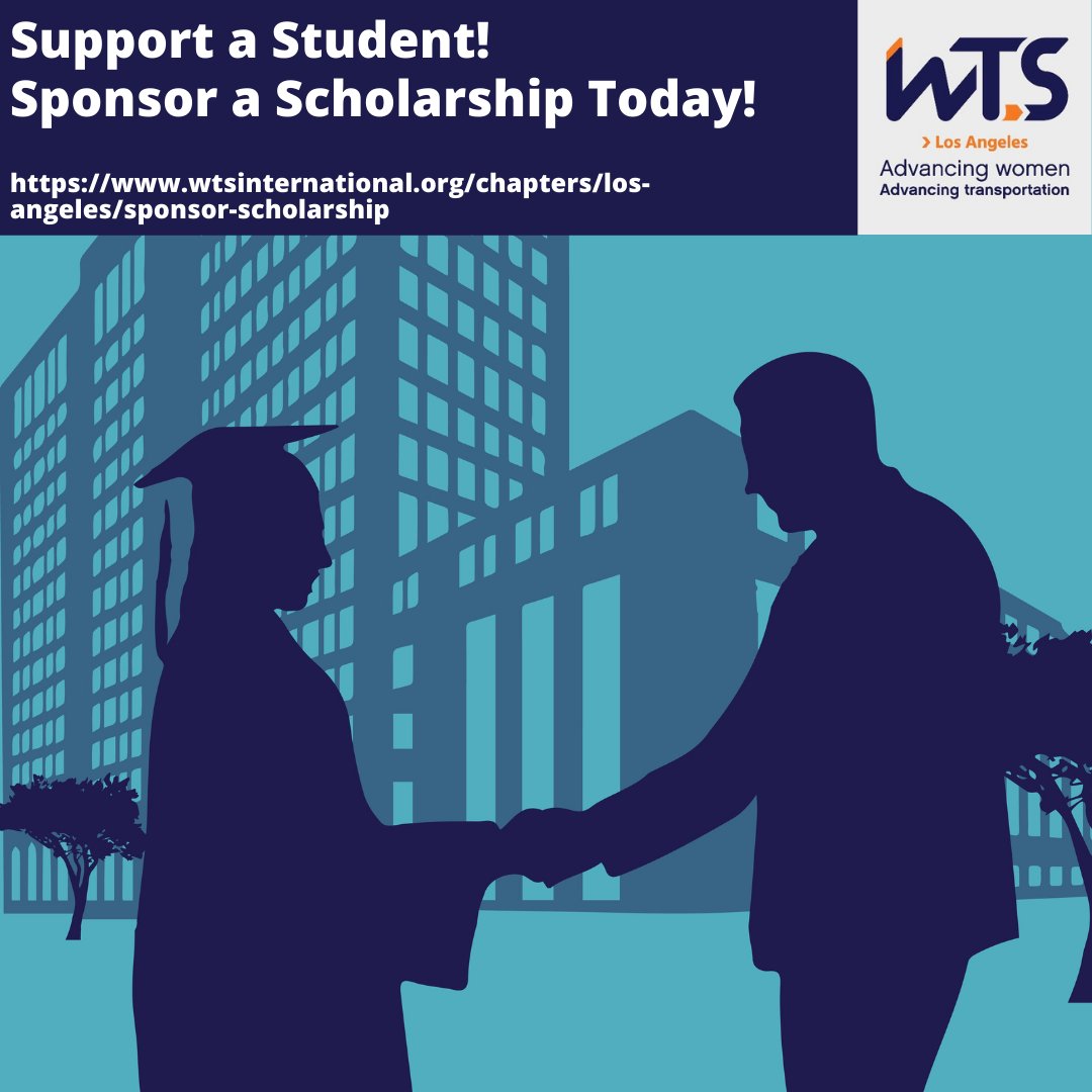 WTSLosAngeles's tweet photo. Scholarships are possible through the generosity of our sponsors! WTS Los Angeles invites you to support our 2021 Scholarship Program by sponsoring a named scholarship today! Please visit: https://t.co/BlC6aCvxtQ
#WTSLA #Scholarships #StudentSupport #WomeninTransportation https://t.co/PRm3XUxleG