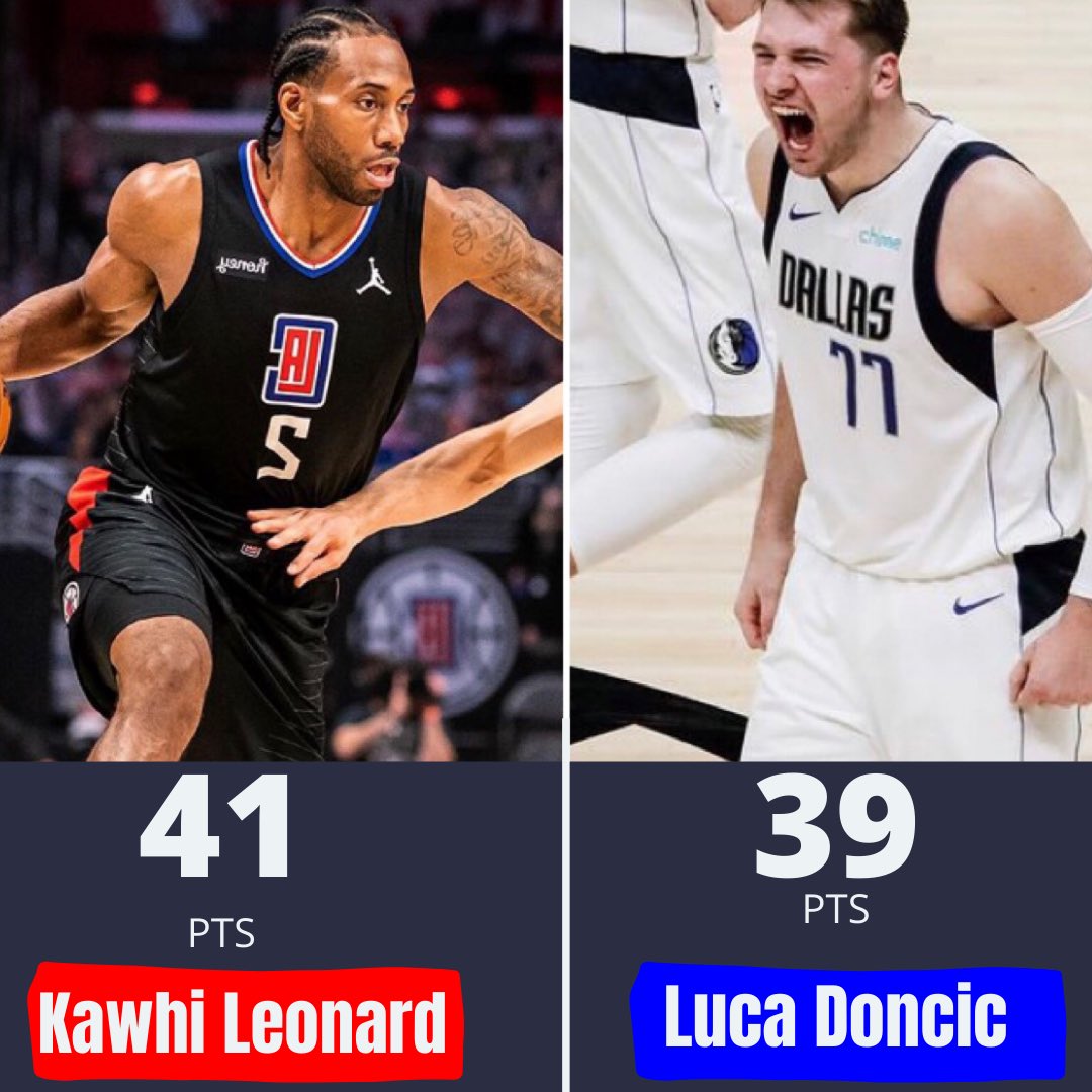 BehindGrind's tweet photo. Luca and the Klaw were balling out last night in game 2😳

#kawhileonard #kawhi #nba #mavs #mavericks #basketball #lucadoncic #luca #doncic #paulgeorge #pg14 #clippers #laclippers https://t.co/ddZHyiSLYM