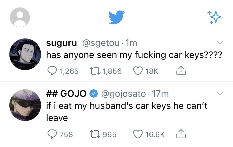 bajistoras's tweet photo. gojo is a menace to society actually https://t.co/4CiFqauxTH
