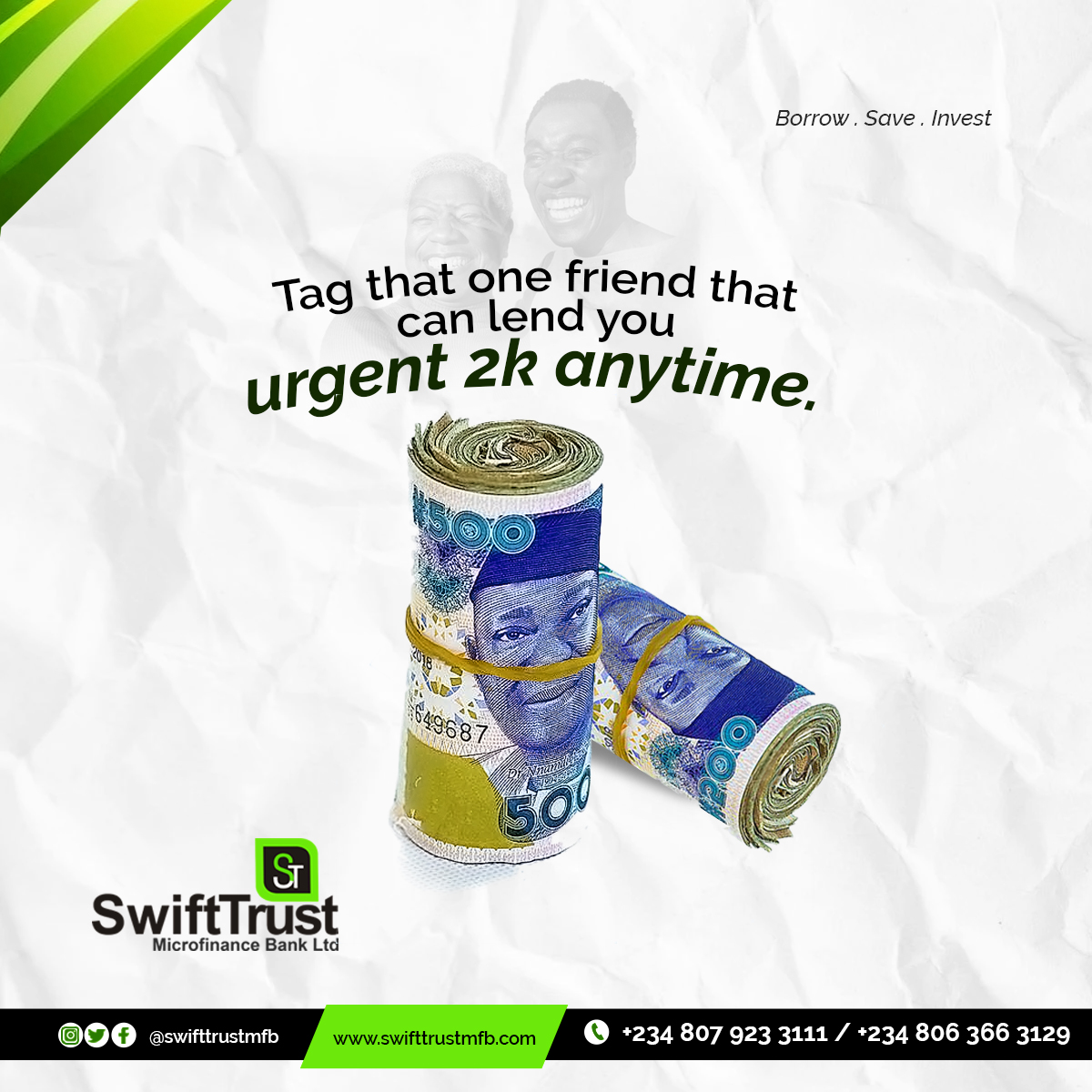 swifttrustmfb's tweet photo. 2K or 2m we dey for you anytime !!
#urgent2k #loans #swifttrust https://t.co/TMcN5iJ9lg