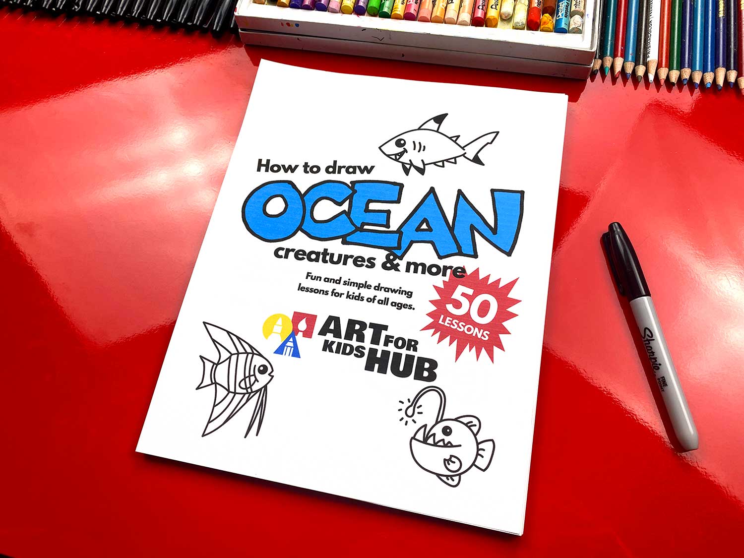 Art For Kids Hub on X: Our new How To Draw Ocean Creatures ebook is now  available to purchase in our shop! Draw 50 different underwater creatures!  At checkout enter the code