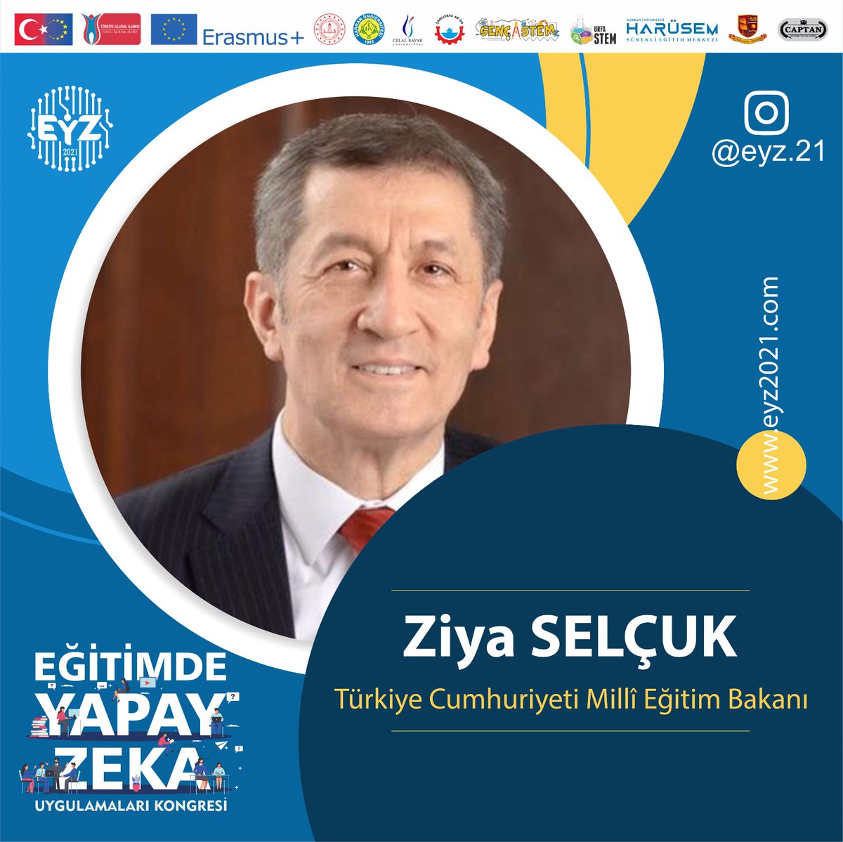 📣 <a href="/tcmeb/">Millî Eğitim Bakanlığı</a> Bakanı Sayın <a href="/ziyaselcuk/">Ziya Selçuk</a> 1. Ulusal Eğitimde Yapay Zeka Uygulamaları Kongresi #EYZ2021'de

#eğitim #YapayZeka #eğitimdeyapayzeka 

<a href="/hrumedya/">Harran Üniversitesi</a> <a href="/bayaredutr/">X</a> <a href="/sanliurfammem63/">Şanlıurfa İl Milli Eğitim Müdürlüğü</a> <a href="/gencstem/">Genç Stem</a> <a href="/urfastem/">UrfaSTEM</a> <a href="/HarusemHarran/">HARÜSEM</a>